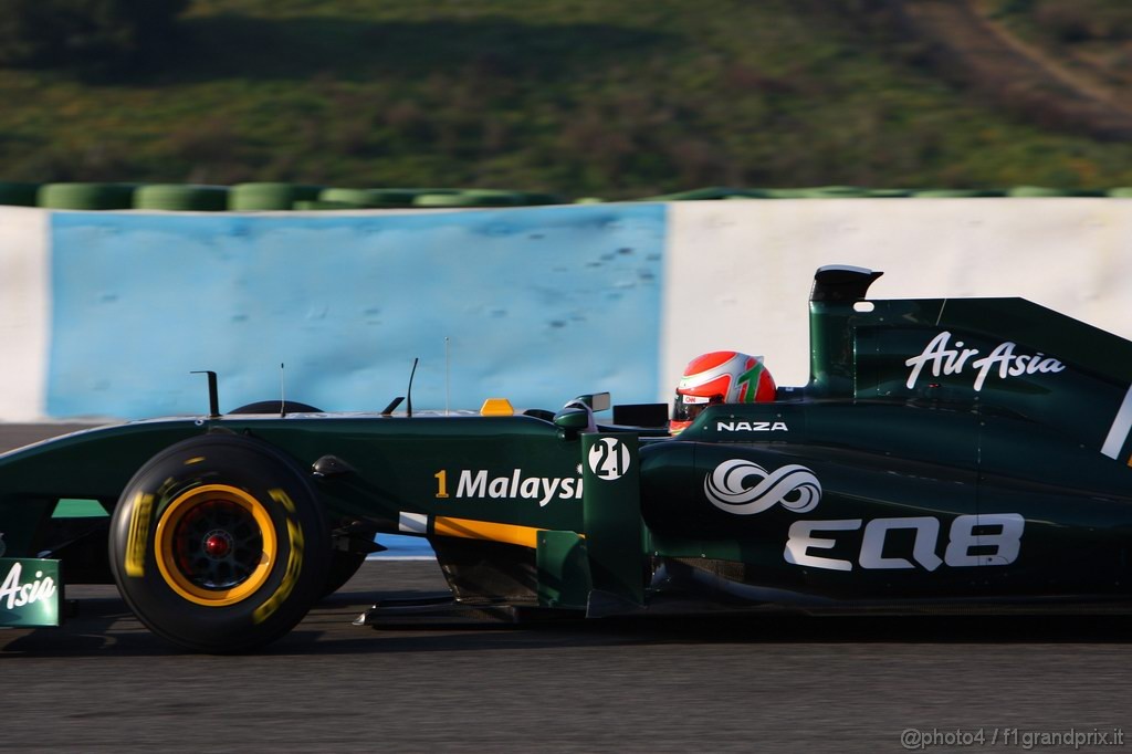 Jerez Test Febbraio 2011, 10/2/2011- Jarno Trulli (ITA), Team Lotus, TL11 