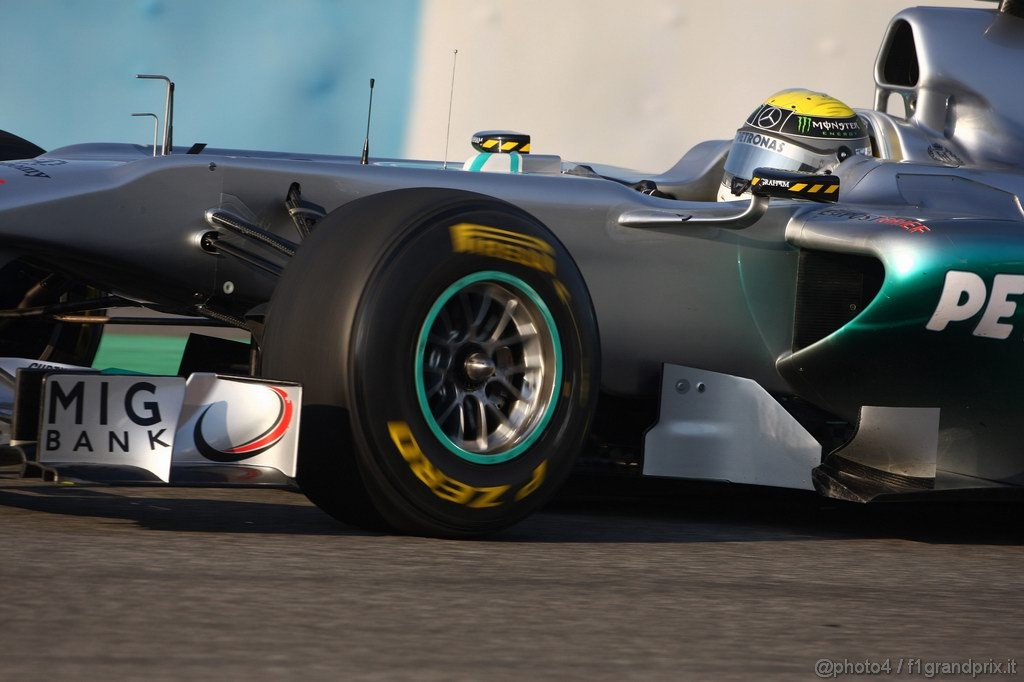 Jerez Test Febbraio 2011, 10/2/2011- Nico Rosberg (GER), Mercedes GP Petronas F1 Team, MGP W02 
