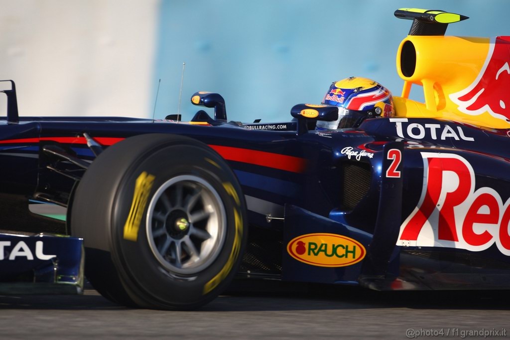 Jerez Test Febbraio 2011, 10/2/2011- Mark Webber (AUS), Red Bull Racing, RB7 