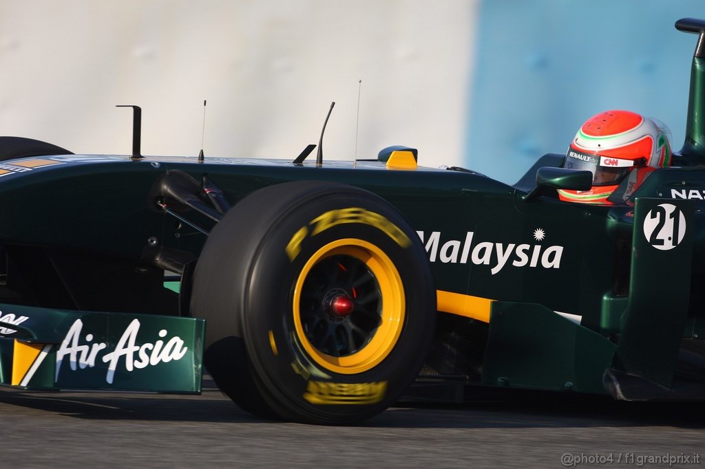 Jerez Test Febbraio 2011, 10/2/2011- Jarno Trulli (ITA), Team Lotus, TL11 