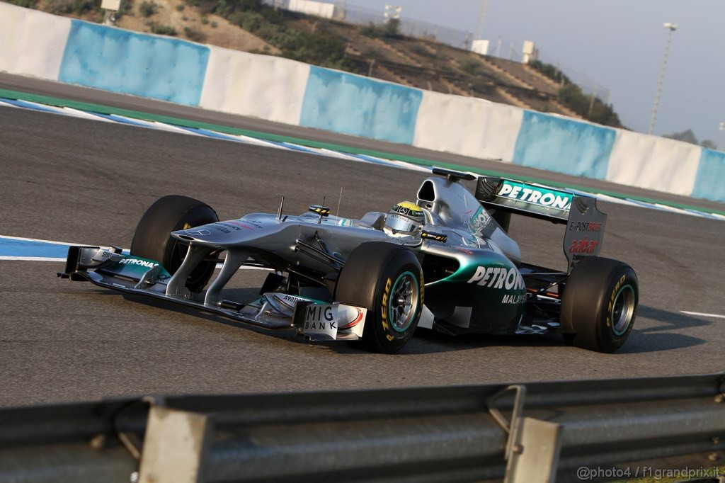 Jerez Test Febbraio 2011, 10/2/2011- Nico Rosberg (GER), Mercedes GP Petronas F1 Team, MGP W02 