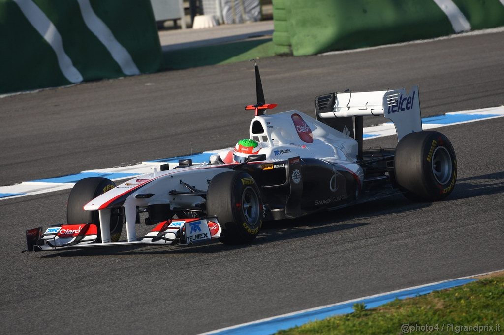 Jerez Test Febbraio 2011, 10/2/2011- Sergio Pérez (MEX), Sauber F1 Team C30 