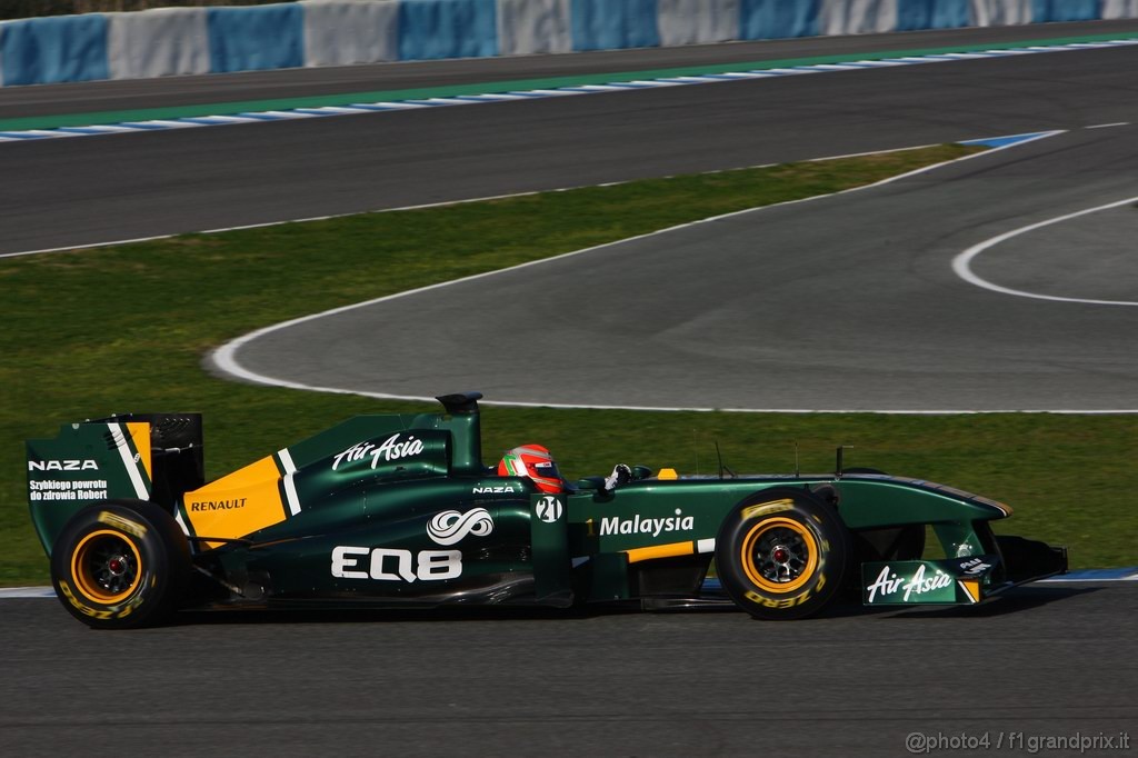 Jerez Test Febbraio 2011, 10/2/2011- Jarno Trulli (ITA), Team Lotus, TL11 