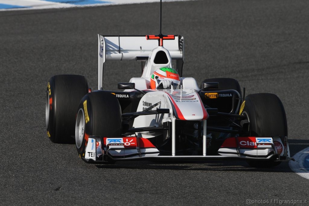 Jerez Test Febbraio 2011, 10/2/2011- Sergio Pérez (MEX), Sauber F1 Team C30 
