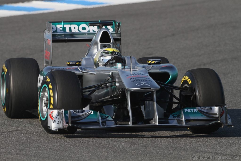 Jerez Test Febbraio 2011, Nico Rosberg (GER), Mercedes GP Petronas F1 Team, MGP W02 