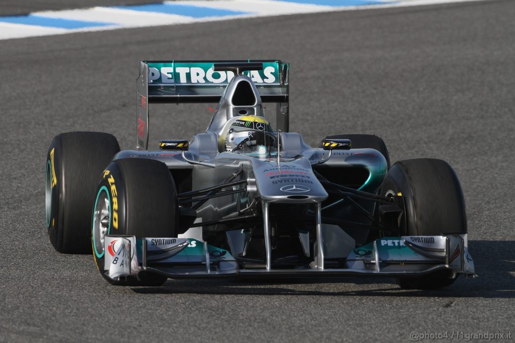 Jerez Test Febbraio 2011, 10/2/2011- Nico Rosberg (GER), Mercedes GP Petronas F1 Team, MGP W02 