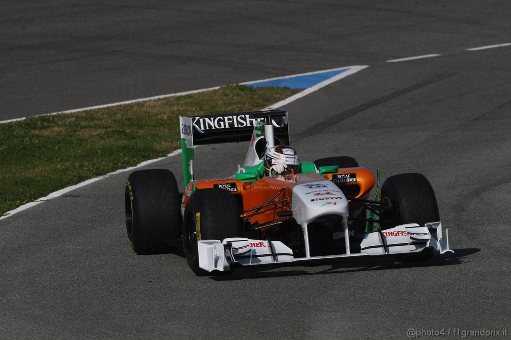Jerez Test Febbraio 2011, 10/2/2011- Adrian Sutil (GER), Force India F1 Team, VJM04 