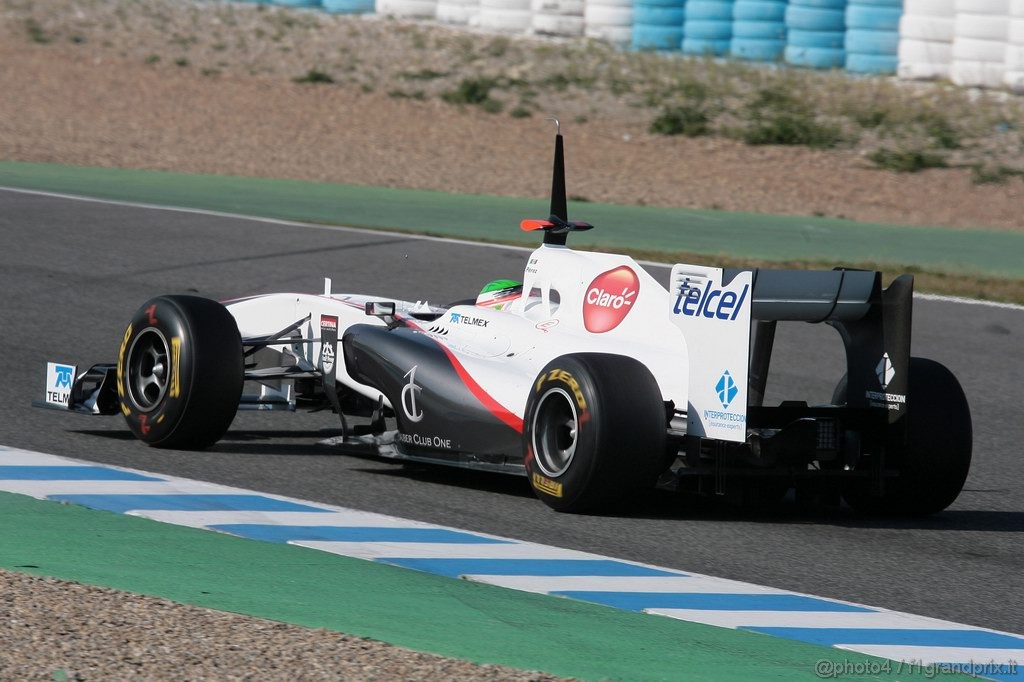 Jerez Test Febbraio 2011, 10/2/2011- Sergio Pérez (MEX), Sauber F1 Team C30 
