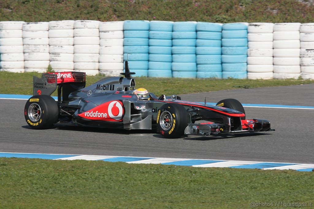 Jerez Test Febbraio 2011, 10/2/2011- Lewis Hamilton (GBR), McLaren  Mercedes, MP4-26 