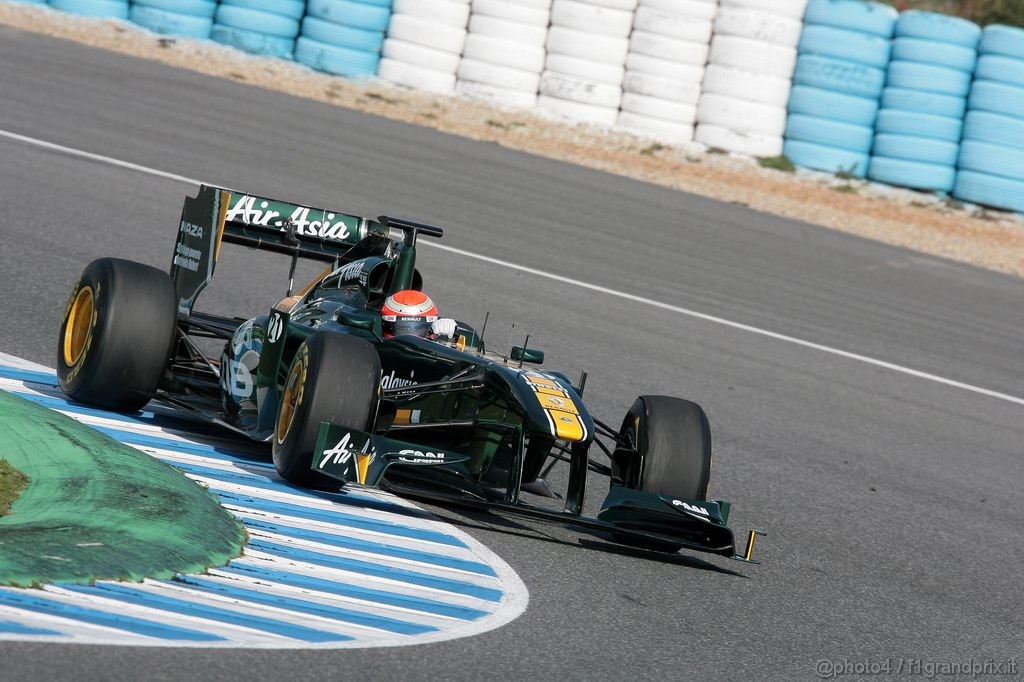 Jerez Test Febbraio 2011, 10/2/2011- Jarno Trulli (ITA), Team Lotus, TL11 