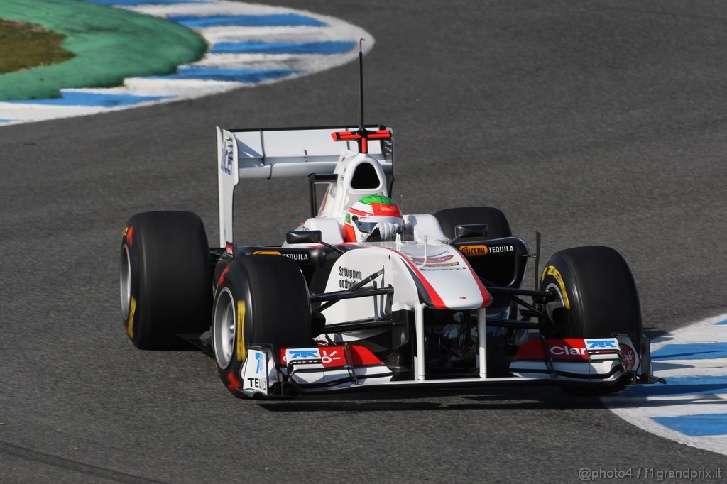 Jerez Test Febbraio 2011, 10/2/2011- Sergio Pérez (MEX), Sauber F1 Team C30 