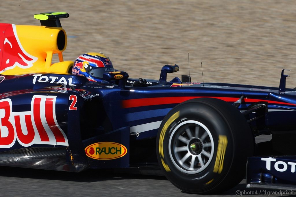 Jerez Test Febbraio 2011, 10/2/2011- Mark Webber (AUS), Red Bull Racing, RB7 