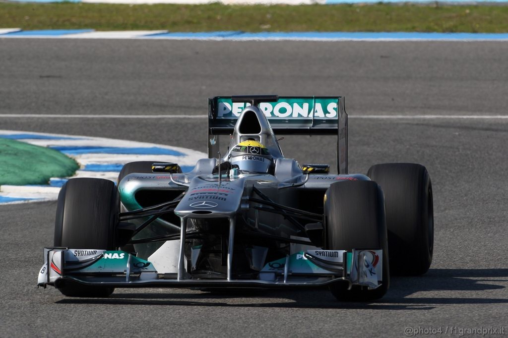 Jerez Test Febbraio 2011, 10/2/2011- Nico Rosberg (GER), Mercedes GP Petronas F1 Team, MGP W02 