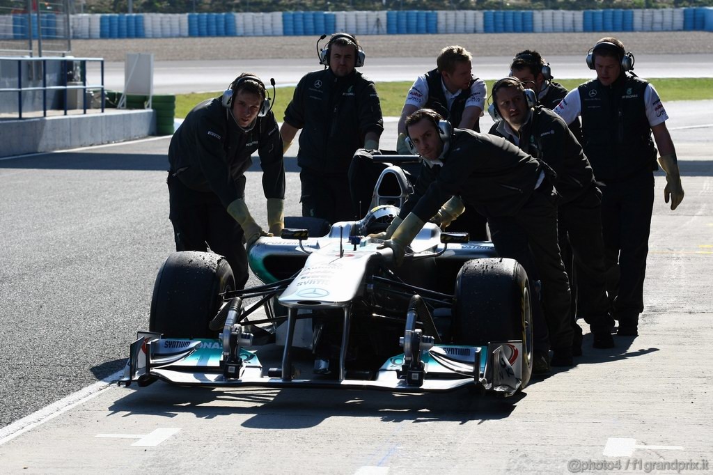 Jerez Test Febbraio 2011, 10/2/2011- Nico Rosberg (GER), Mercedes GP Petronas F1 Team, MGP W02 