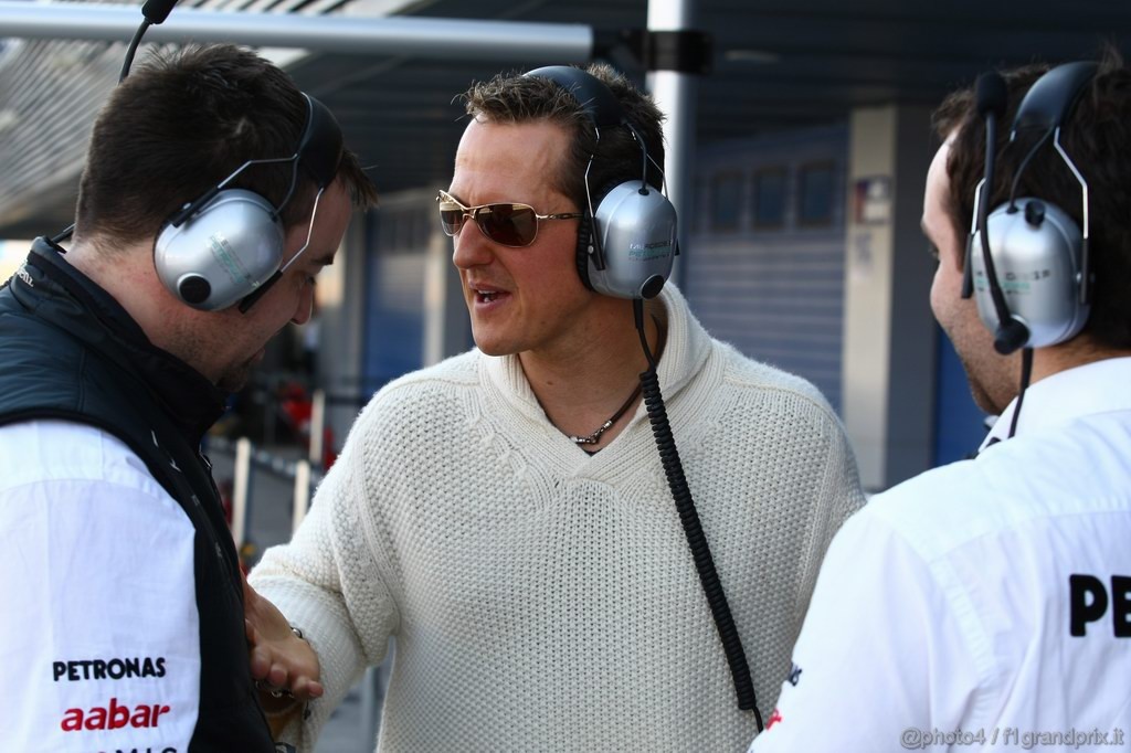 Jerez Test Febbraio 2011, 10/2/2011- Michael Schumacher (GER), Mercedes GP Petronas F1 Team, MGP W02 