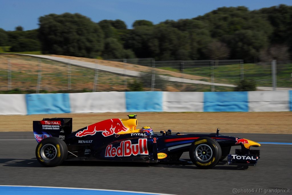 Jerez Test Febbraio 2011, 10/2/2011- Mark Webber (AUS), Red Bull Racing, RB7 