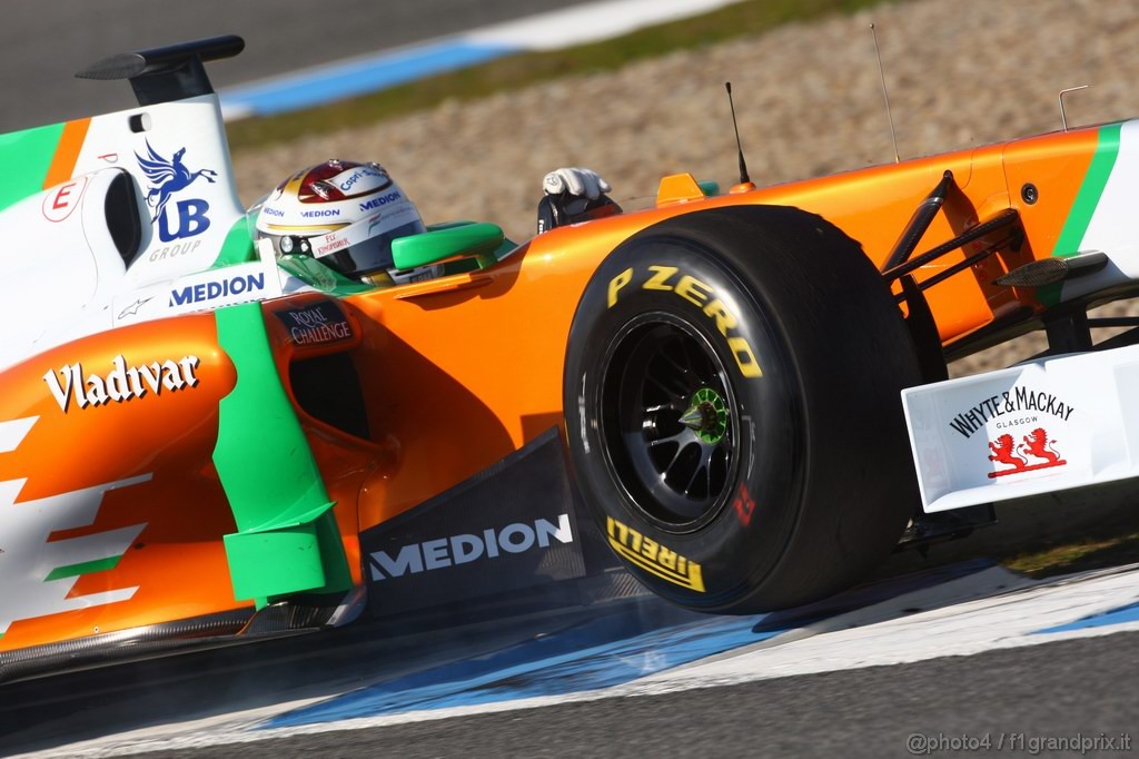 Jerez Test Febbraio 2011, 10/2/2011- Adrian Sutil (GER), Force India F1 Team, VJM04 
