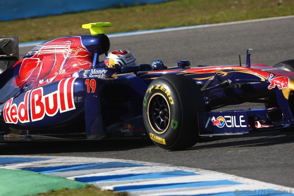 Jerez Test Febbraio 2011, 10/2/2011- Jaime Alguersuari (SPA), Scuderia Toro Rosso, STR6 