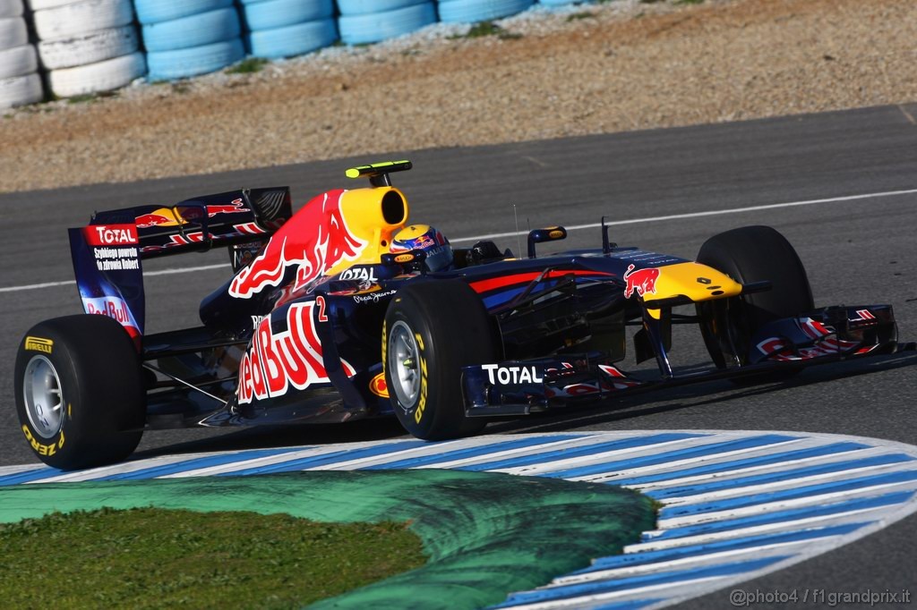 Jerez Test Febbraio 2011, 10/2/2011- Mark Webber (AUS), Red Bull Racing, RB7 