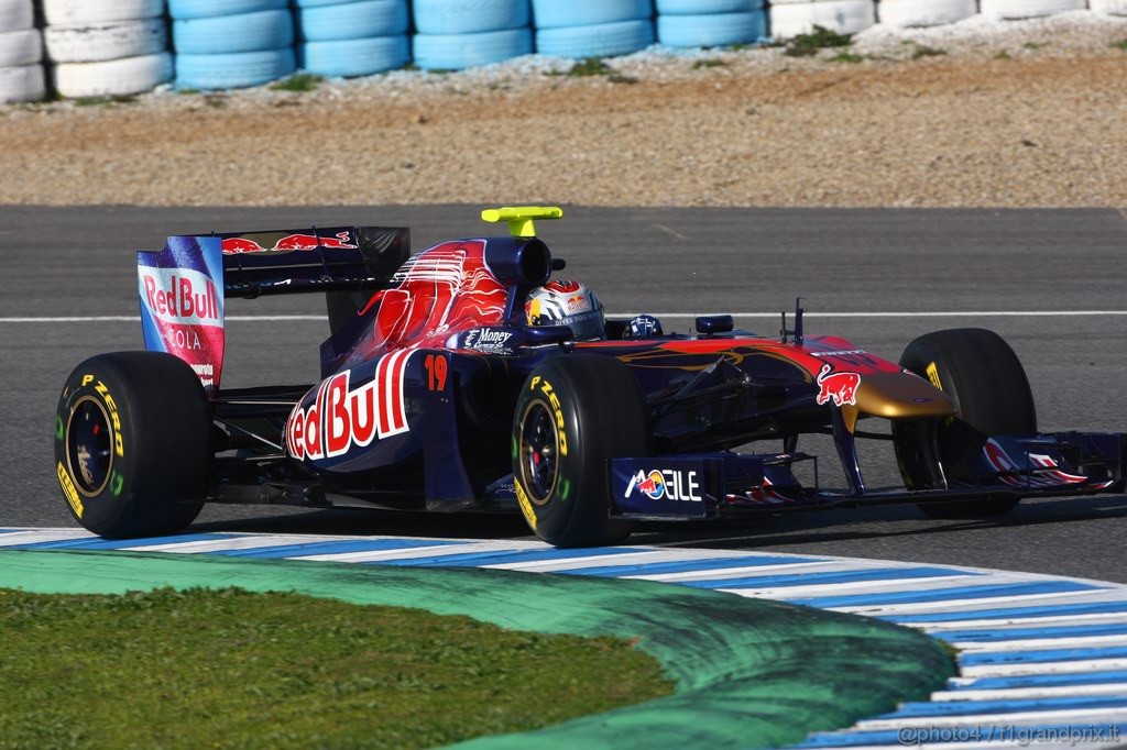 Jerez Test Febbraio 2011, 10/2/2011- Jaime Alguersuari (SPA), Scuderia Toro Rosso, STR6 