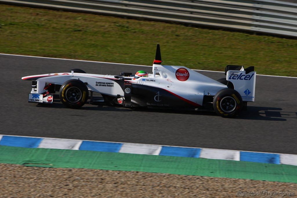 Jerez Test Febbraio 2011, 10/2/2011- Sergio Pérez (MEX), Sauber F1 Team C30 
