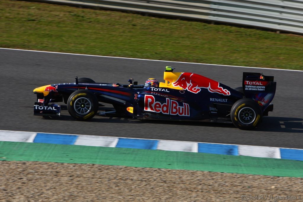 Jerez Test Febbraio 2011, 10/2/2011- Mark Webber (AUS), Red Bull Racing, RB7 