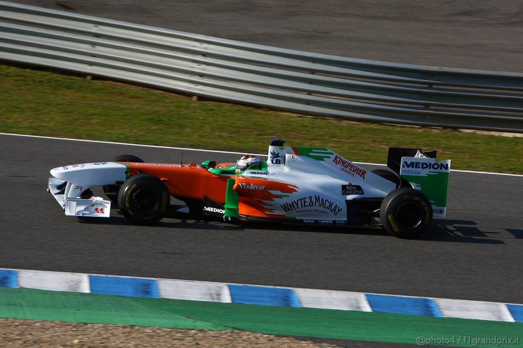 Jerez Test Febbraio 2011, 10/2/2011- Adrian Sutil (GER), Force India F1 Team, VJM04 