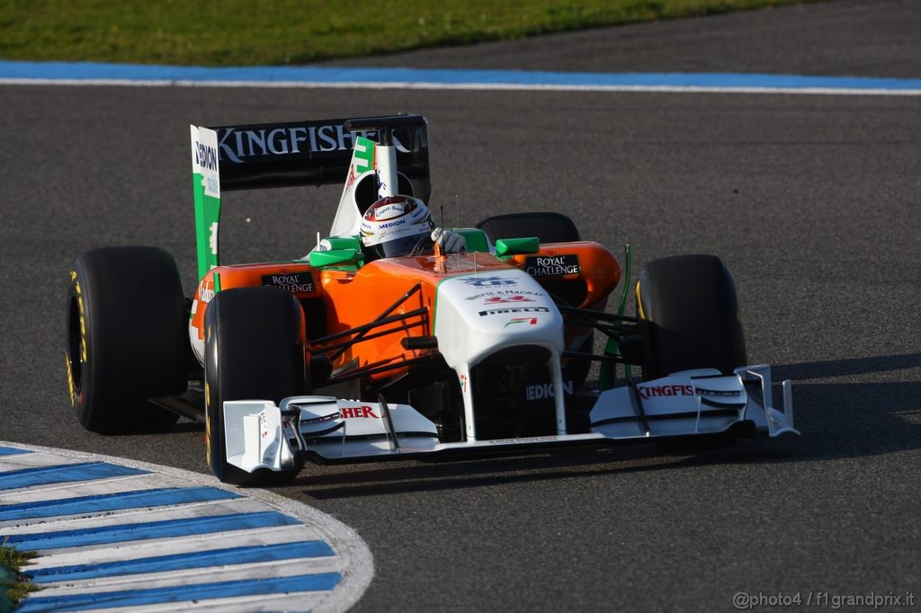 Jerez Test Febbraio 2011, 10/2/2011- Adrian Sutil (GER), Force India F1 Team, VJM04 