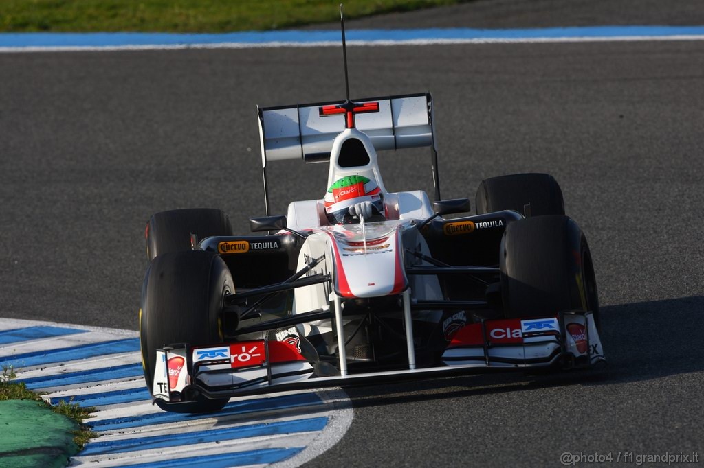 Jerez Test Febbraio 2011, 10/2/2011- Sergio Pérez (MEX), Sauber F1 Team C30 