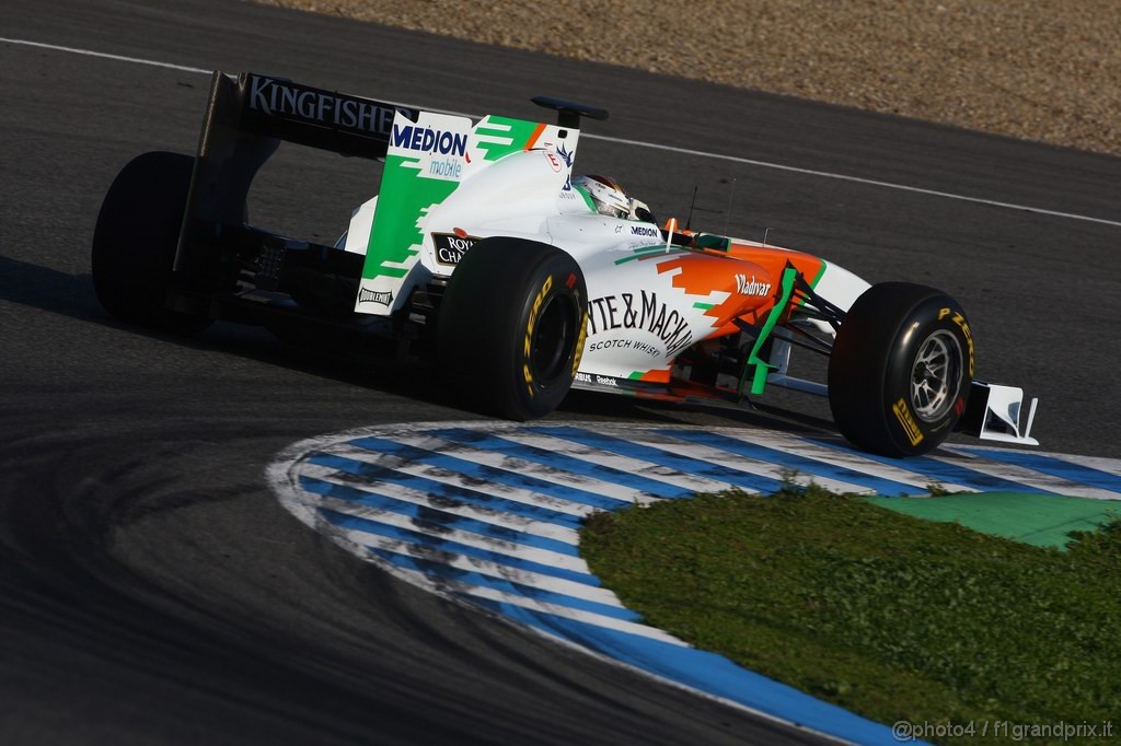 Jerez Test Febbraio 2011, 10/2/2011- Adrian Sutil (GER), Force India F1 Team, VJM04 