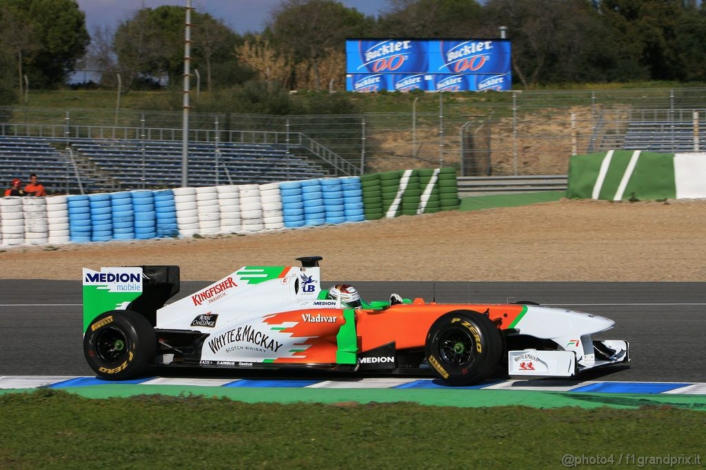 Jerez Test Febbraio 2011, 10/2/2011- Adrian Sutil (GER), Force India F1 Team, VJM04 