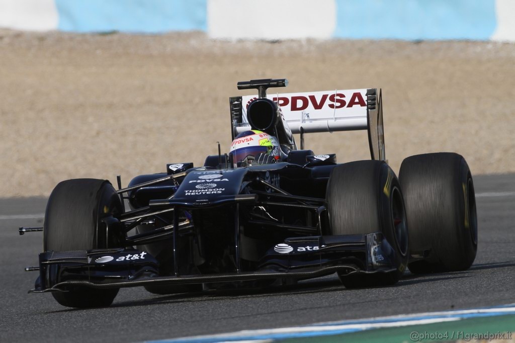Jerez Test Febbraio 2011, 10/2/2011- Pastor Maldonado (VEN), Williams FW33 