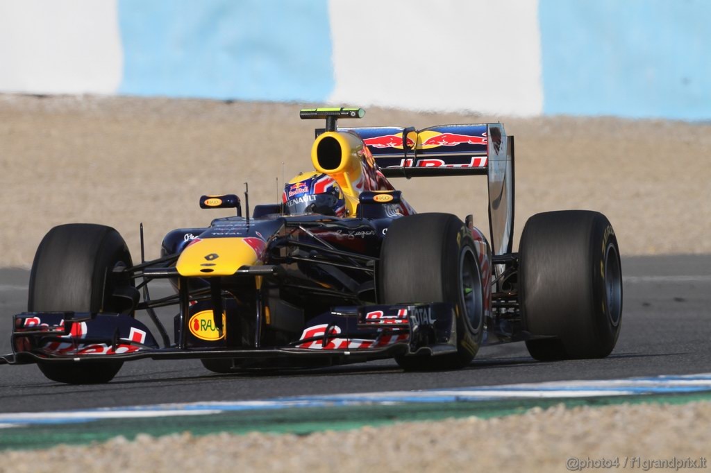 Jerez Test Febbraio 2011, 10/2/2011- Mark Webber (AUS), Red Bull Racing, RB7 