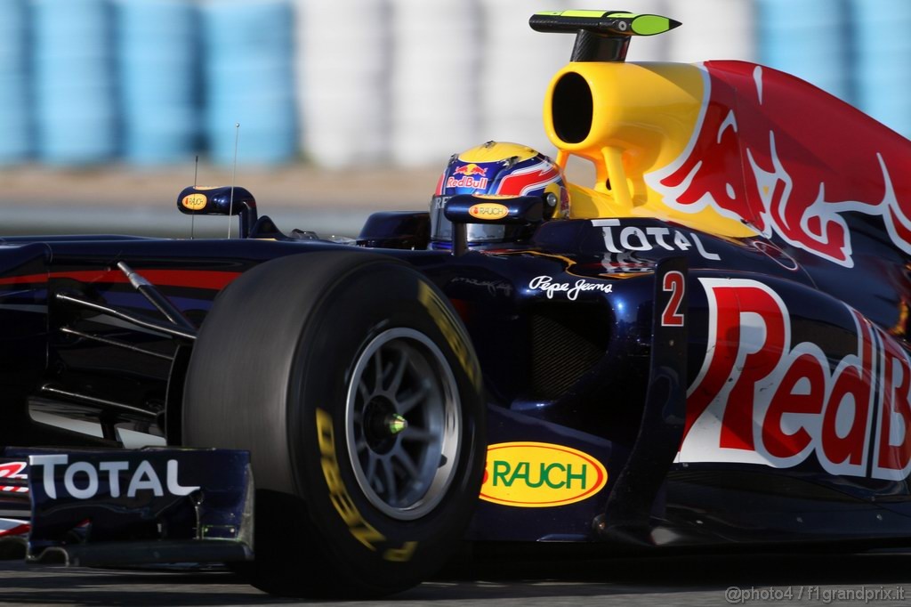 Jerez Test Febbraio 2011, 10/2/2011- Mark Webber (AUS), Red Bull Racing, RB7 