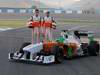 Jerez Test Febbraio 2011, Force India F1 Team VJM04 Launch, Paul di Resta (GBR) Force India VJM04 e Adrian Sutil (GER), Force India F1 Team, VJM04 