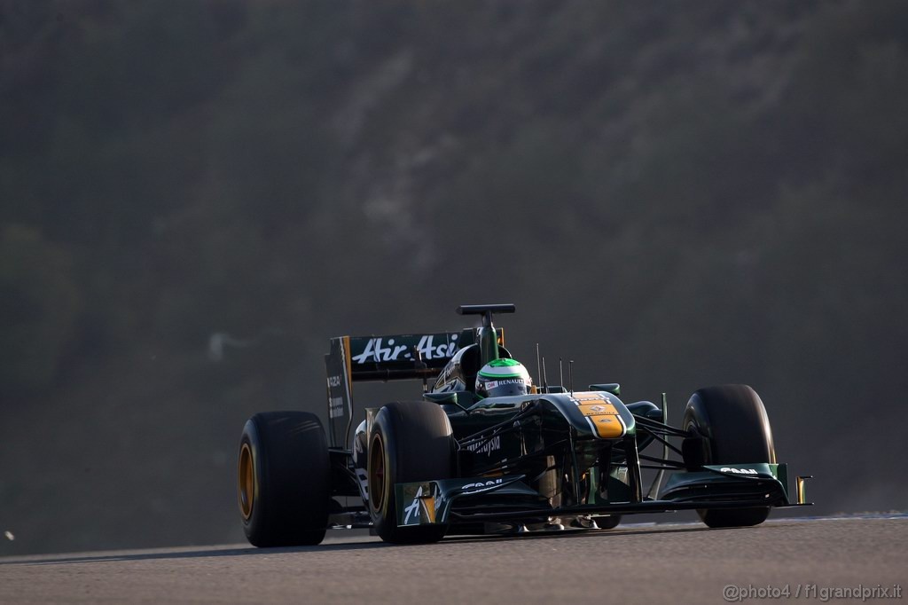 Jerez Test Febbraio 2011, 12.02.2011- Heikki Kovalainen (FIN), Team Lotus, TL11 