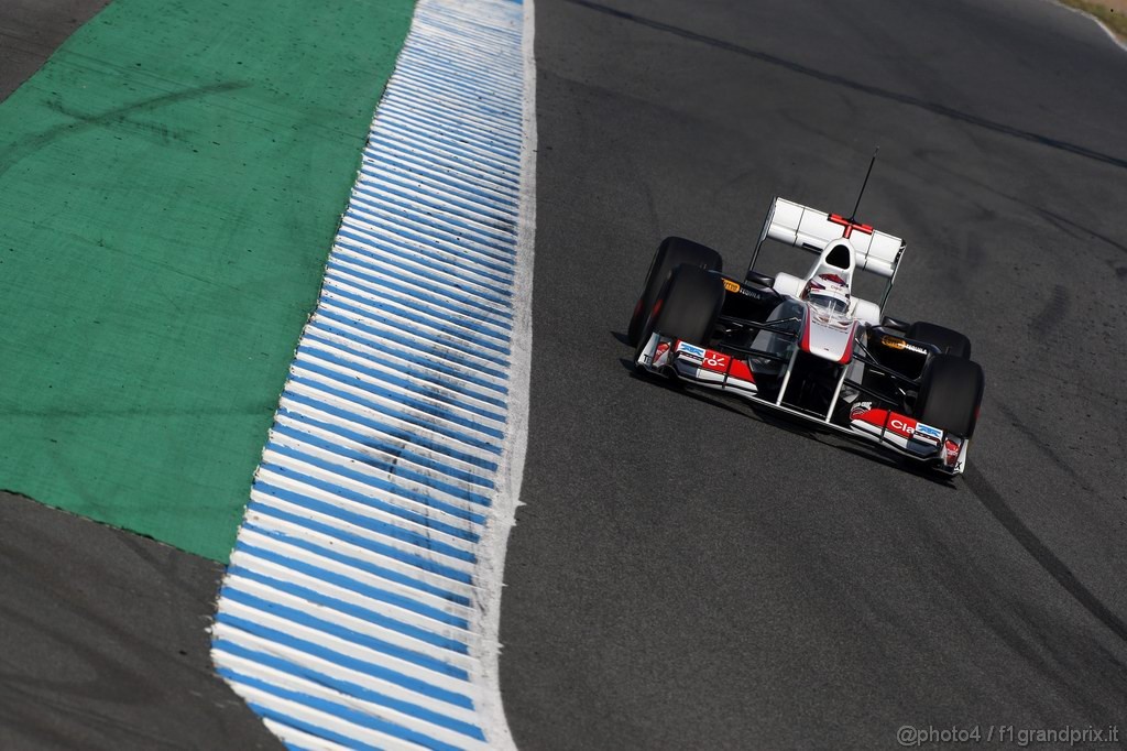 Jerez Test Febbraio 2011, 12.02.2011- Kamui Kobayashi (JAP), Sauber F1 Team C30 