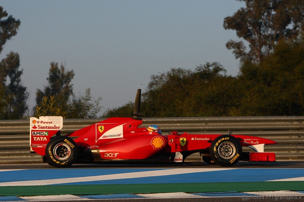 Jerez Test Febbraio 2011, 12.02.2011- Fernando Alonso (ESP), Ferrari, F-150 Italia 