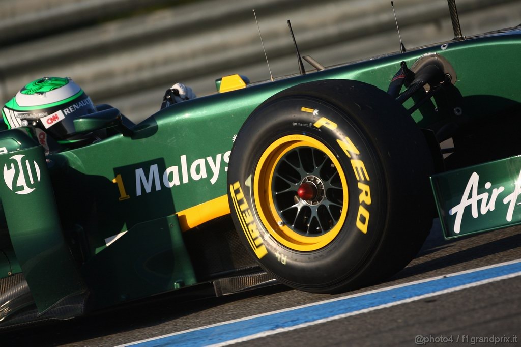 Jerez Test Febbraio 2011, 12.02.2011- Heikki Kovalainen (FIN), Team Lotus, TL11 