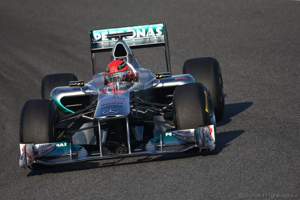 Jerez Test Febbraio 2011, 12.02.2011- Michael Schumacher (GER), Mercedes GP Petronas F1 Team, MGP W02 