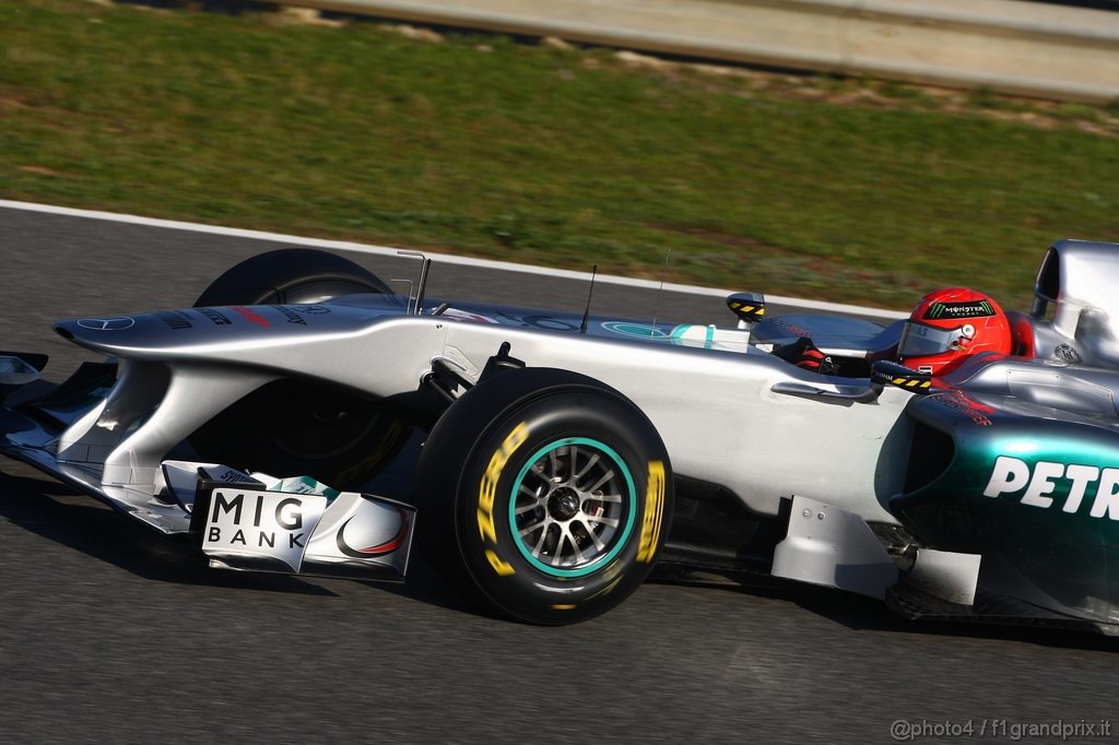 Jerez Test Febbraio 2011, 12.02.2011- Michael Schumacher (GER), Mercedes GP Petronas F1 Team, MGP W02 