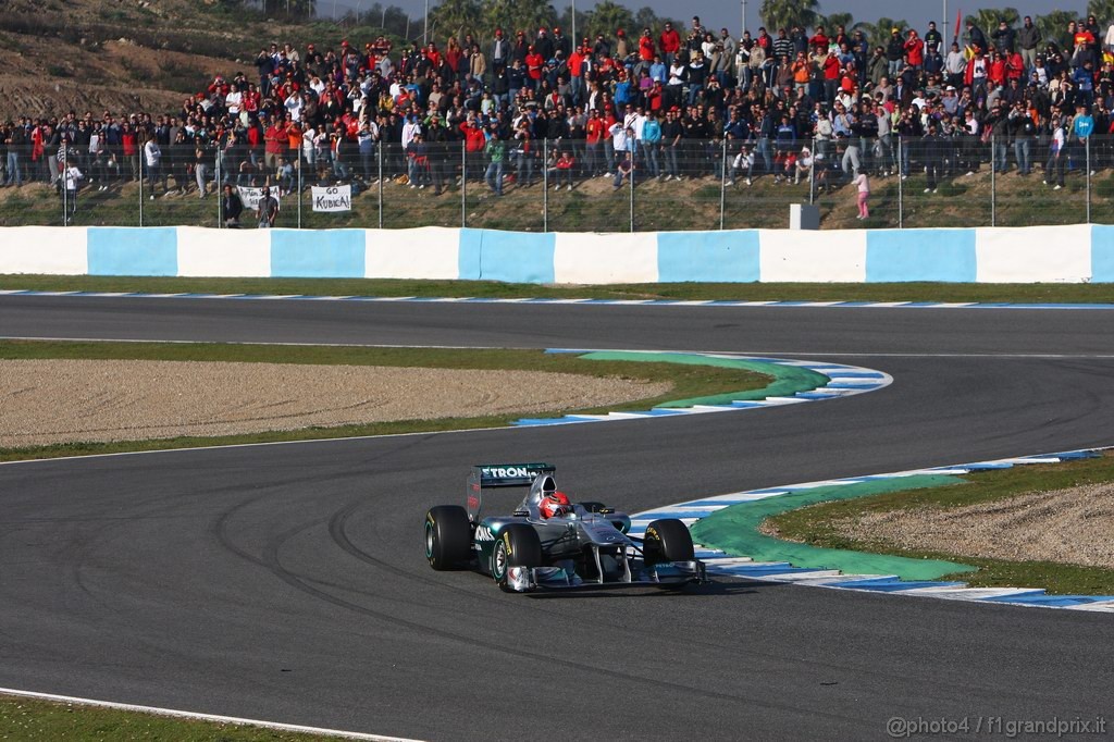 Jerez Test Febbraio 2011, 12.02.2011- Michael Schumacher (GER), Mercedes GP Petronas F1 Team, MGP W02 