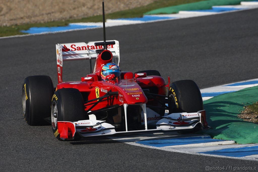 Jerez Test Febbraio 2011, 12.02.2011- Fernando Alonso (ESP), Ferrari, F-150 Italia 