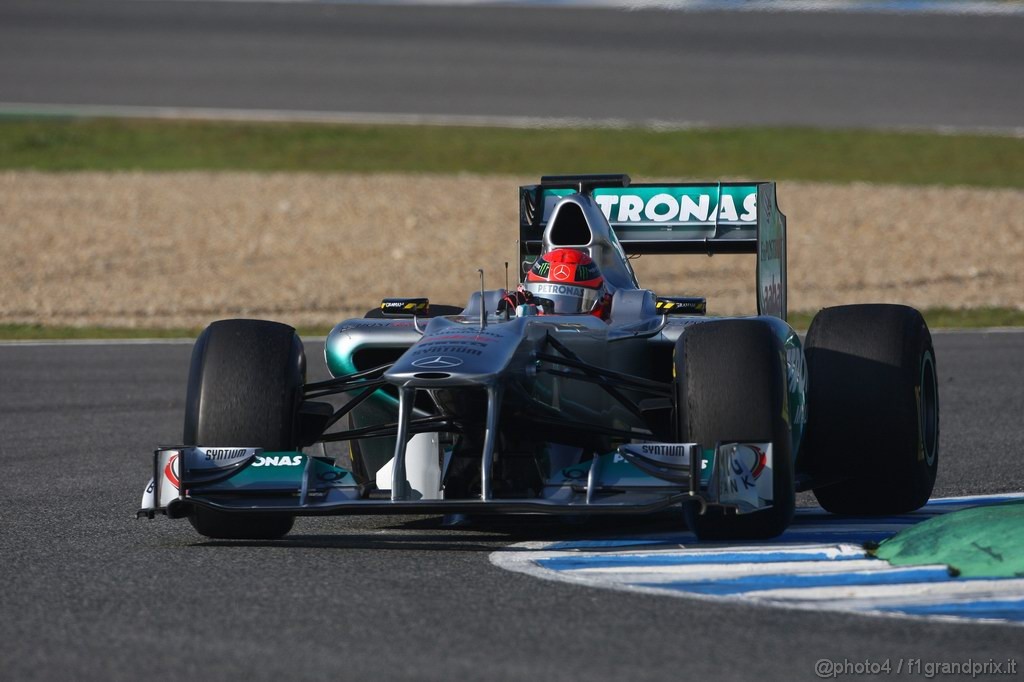 Jerez Test Febbraio 2011, 12.02.2011- Michael Schumacher (GER), Mercedes GP Petronas F1 Team, MGP W02 