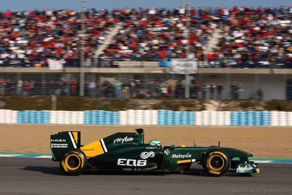 Jerez Test Febbraio 2011, 12.02.2011- Heikki Kovalainen (FIN), Team Lotus, TL11 