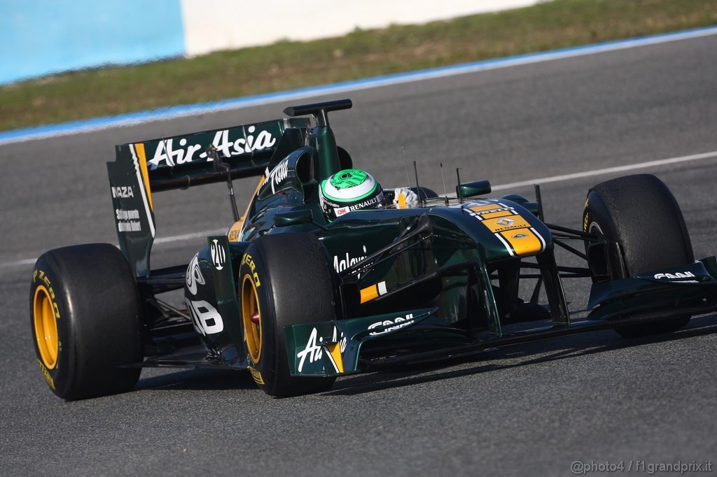 Jerez Test Febbraio 2011, 12.02.2011- Heikki Kovalainen (FIN), Team Lotus, TL11 