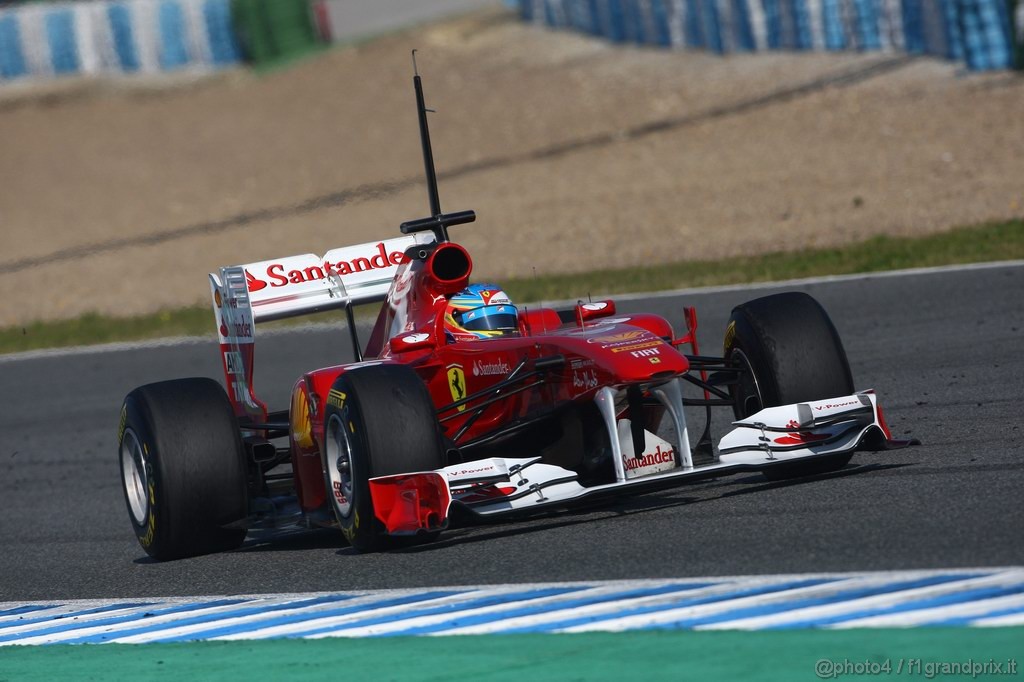 Jerez Test Febbraio 2011, 12.02.2011- Fernando Alonso (ESP), Ferrari, F-150 Italia 