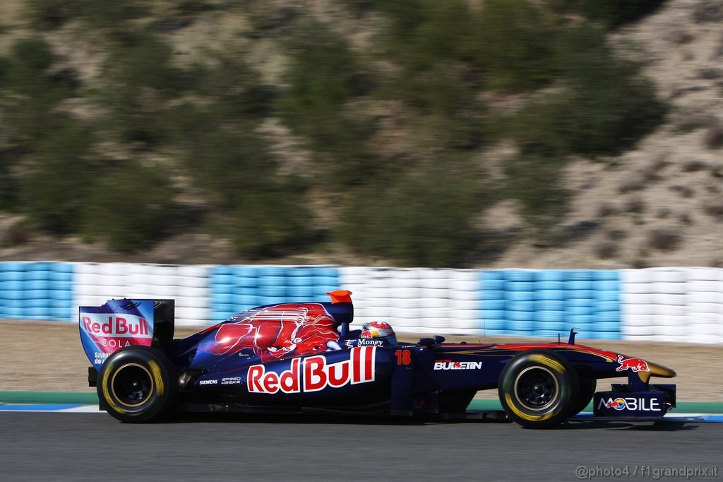 Jerez Test Febbraio 2011, 12.02.2011- Sébastien Buemi (SUI), Scuderia Toro Rosso, STR6 