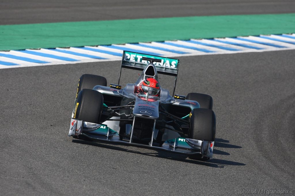 Jerez Test Febbraio 2011, 12.02.2011- Michael Schumacher (GER), Mercedes GP Petronas F1 Team, MGP W02 