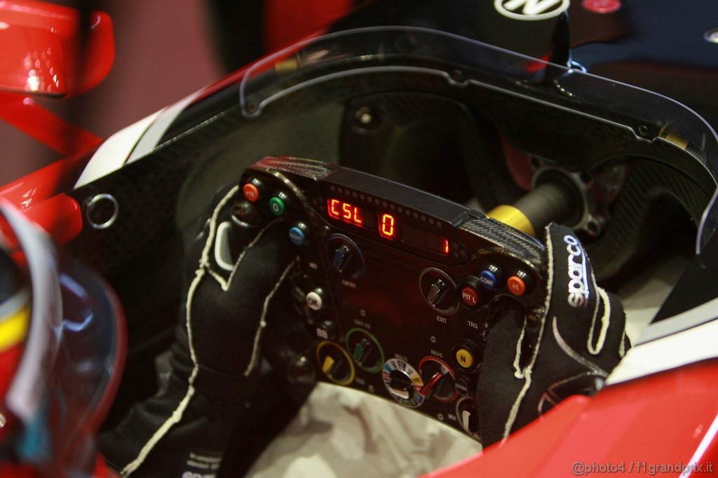 Jerez Test Febbraio 2011, 12.02.2011- Steering wheel of Jerome D'Ambrosio (BEL), Marussia Virgin Racing VR-02 